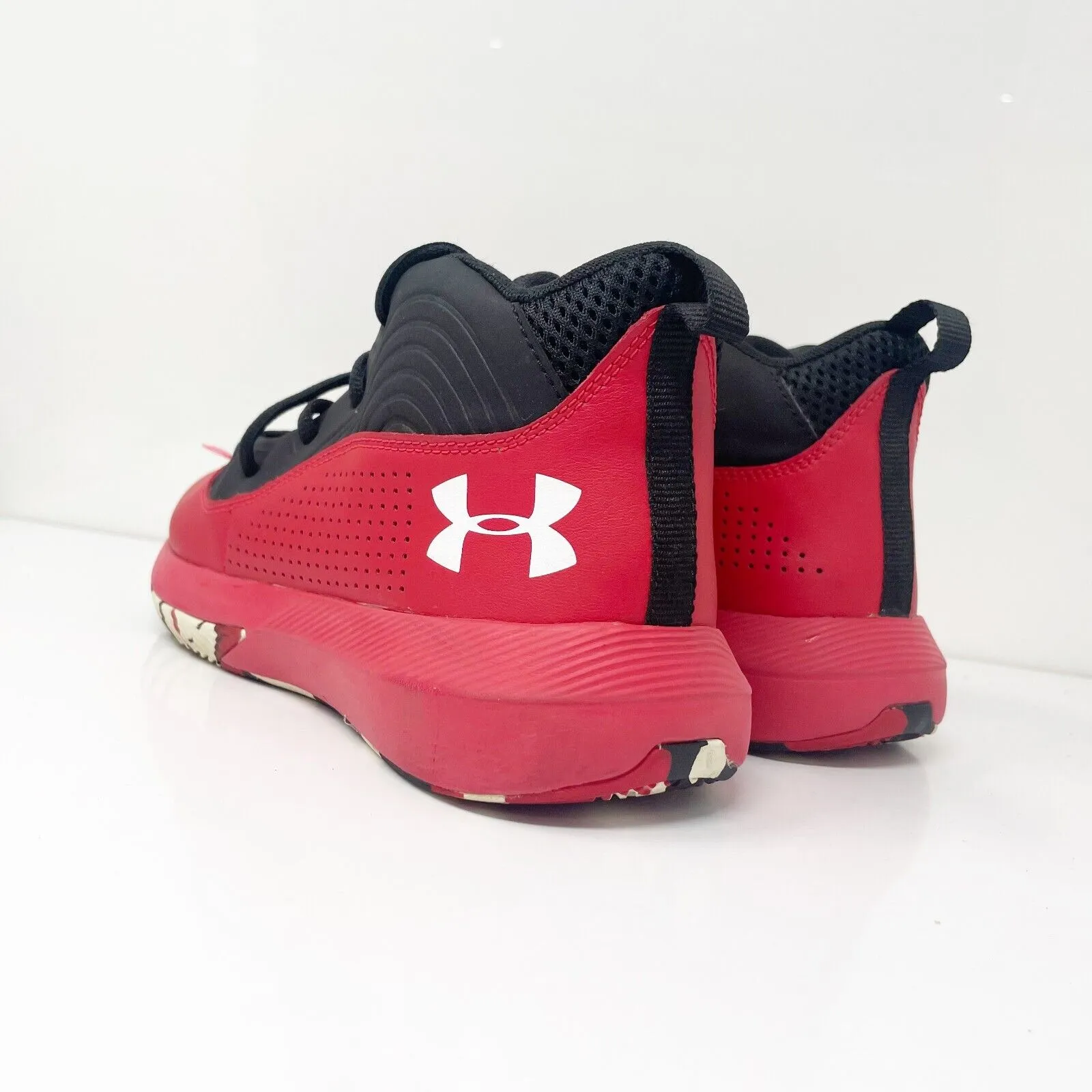 Under Armour Boys Lockdown 4 3022123-601 Black Basketball Shoes Sneakers Size 6Y