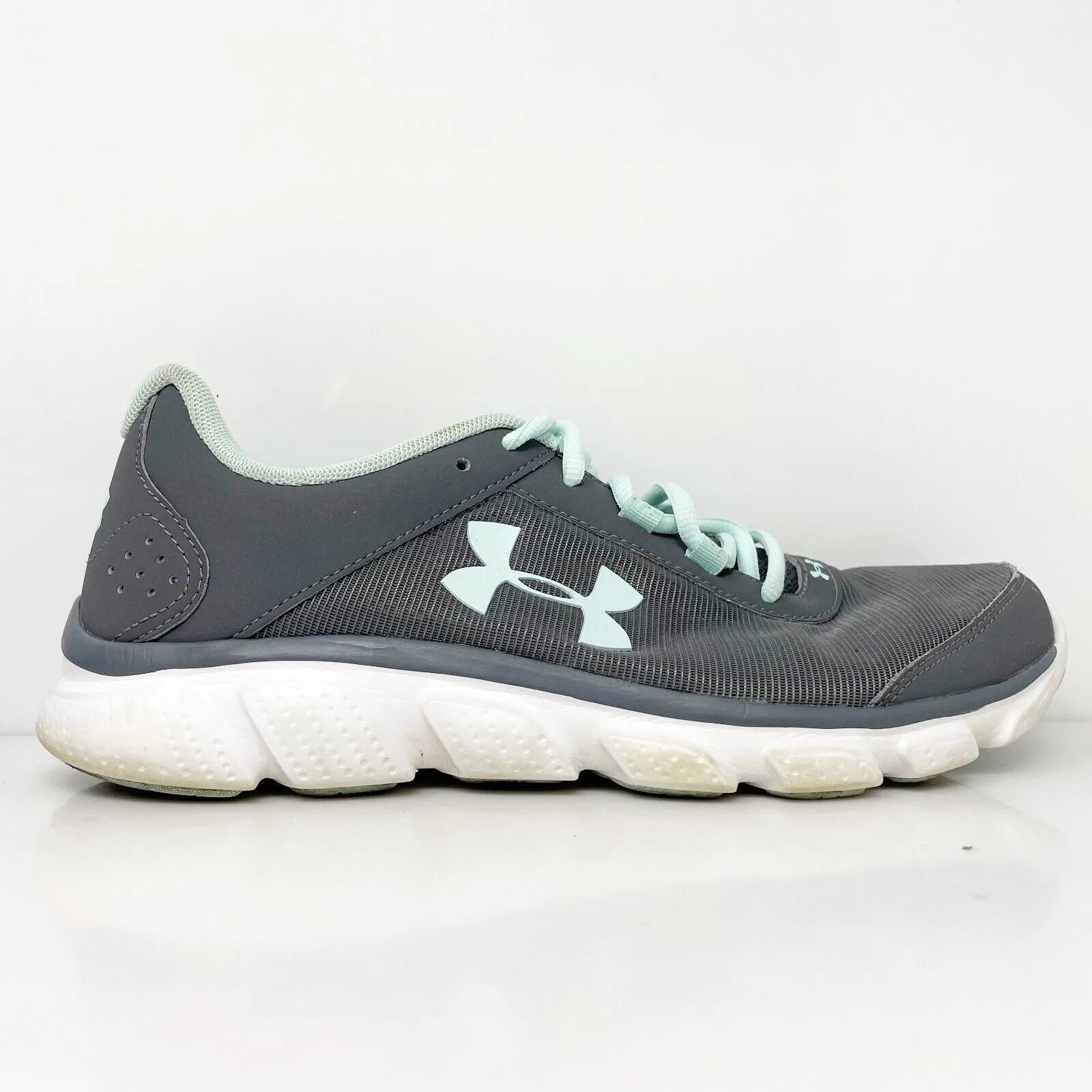 Under Armour Womens Micro G Assert 7 3020674 Gray Running Shoes Sneakers Sz 9.5