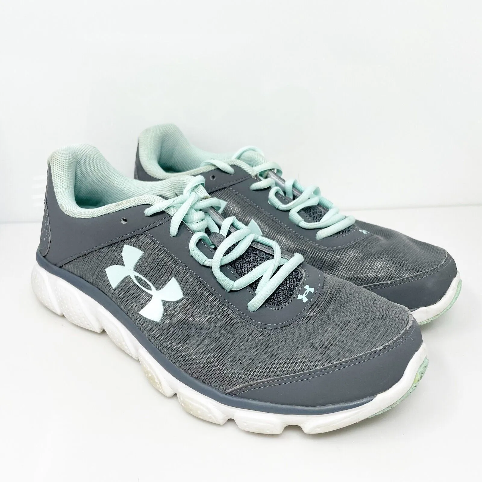 Under Armour Womens Micro G Assert 7 3020674 Gray Running Shoes Sneakers Sz 9.5