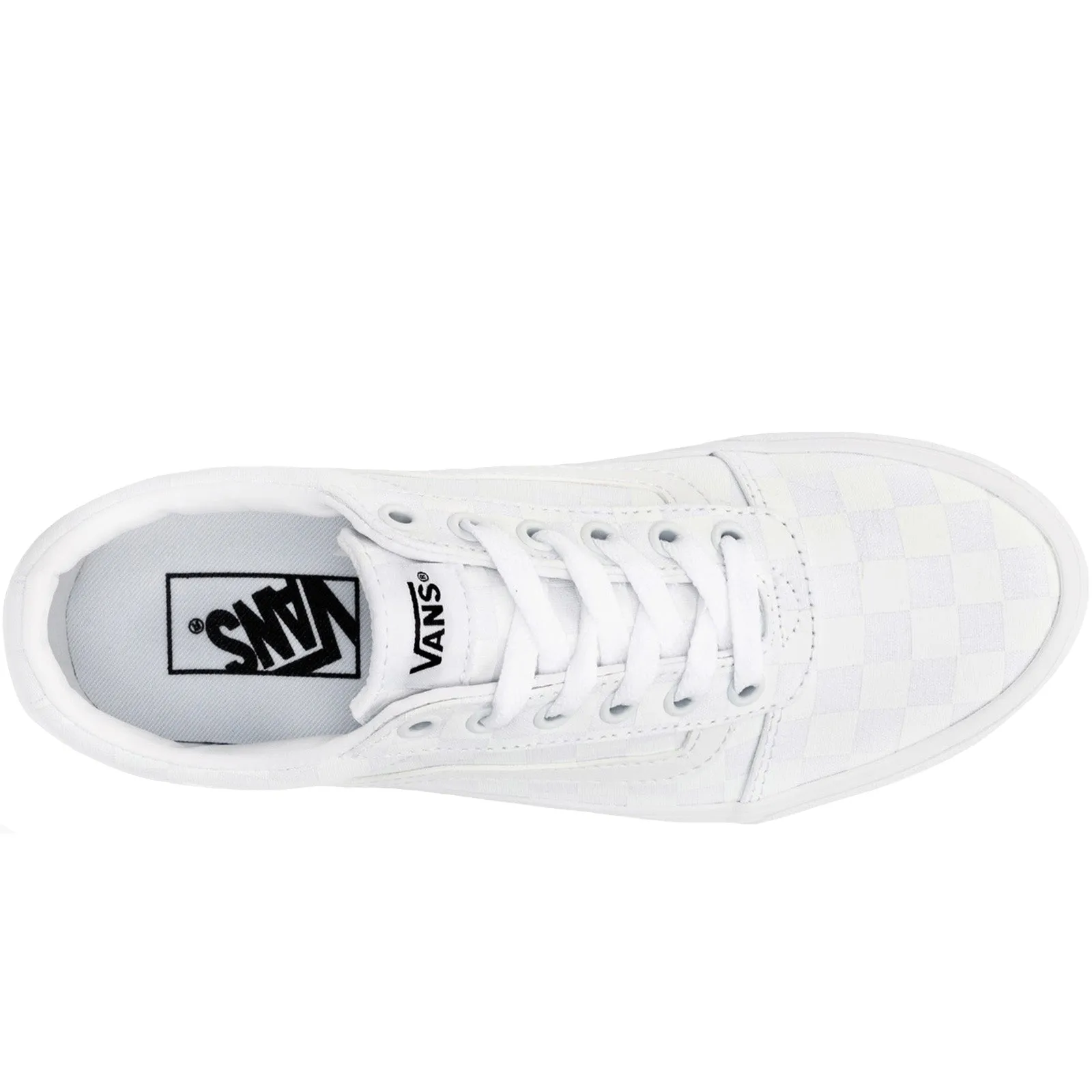 Vans Womens Ward Checkerboard Trainers - White