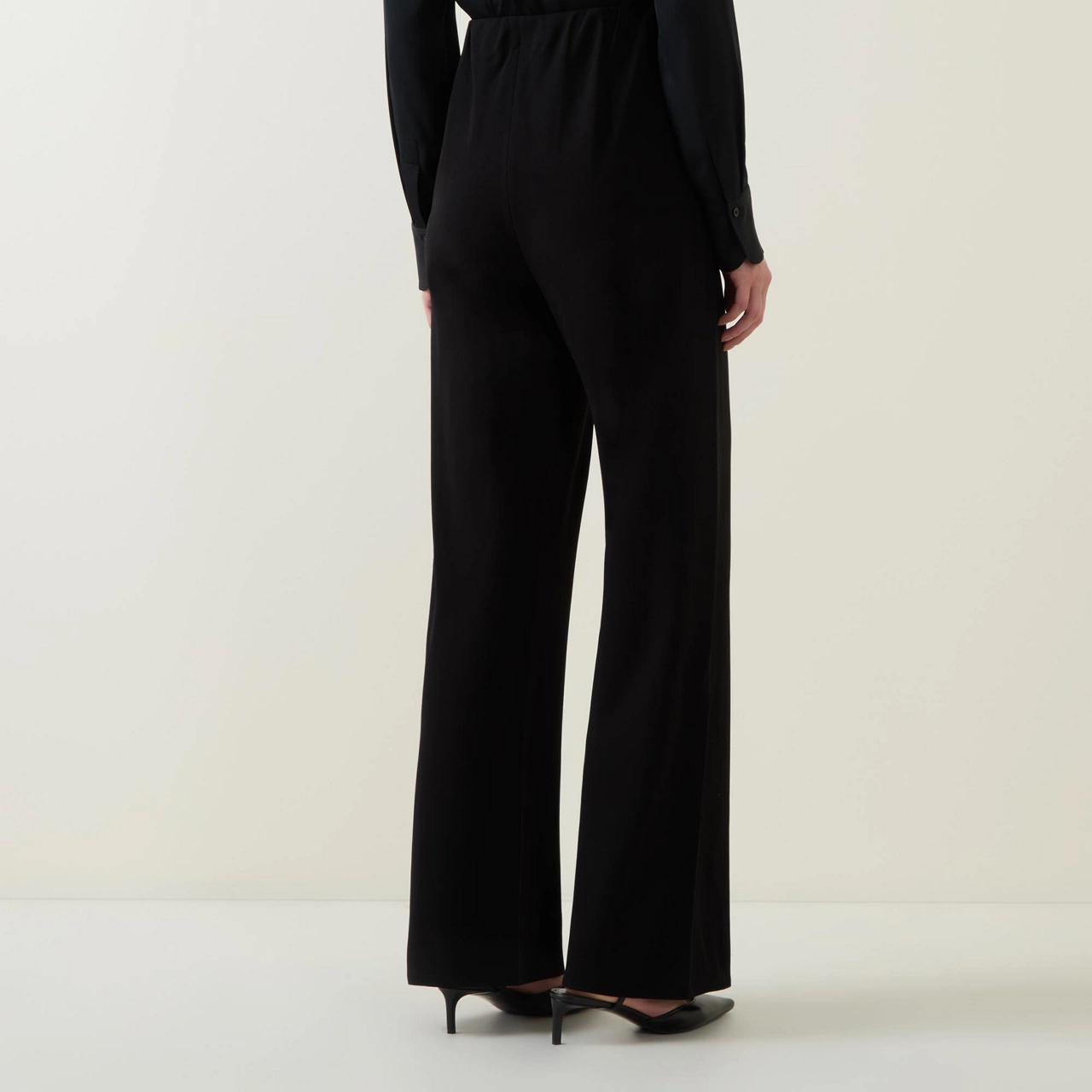 VINCE Bias High-Waisted Trousers - Black