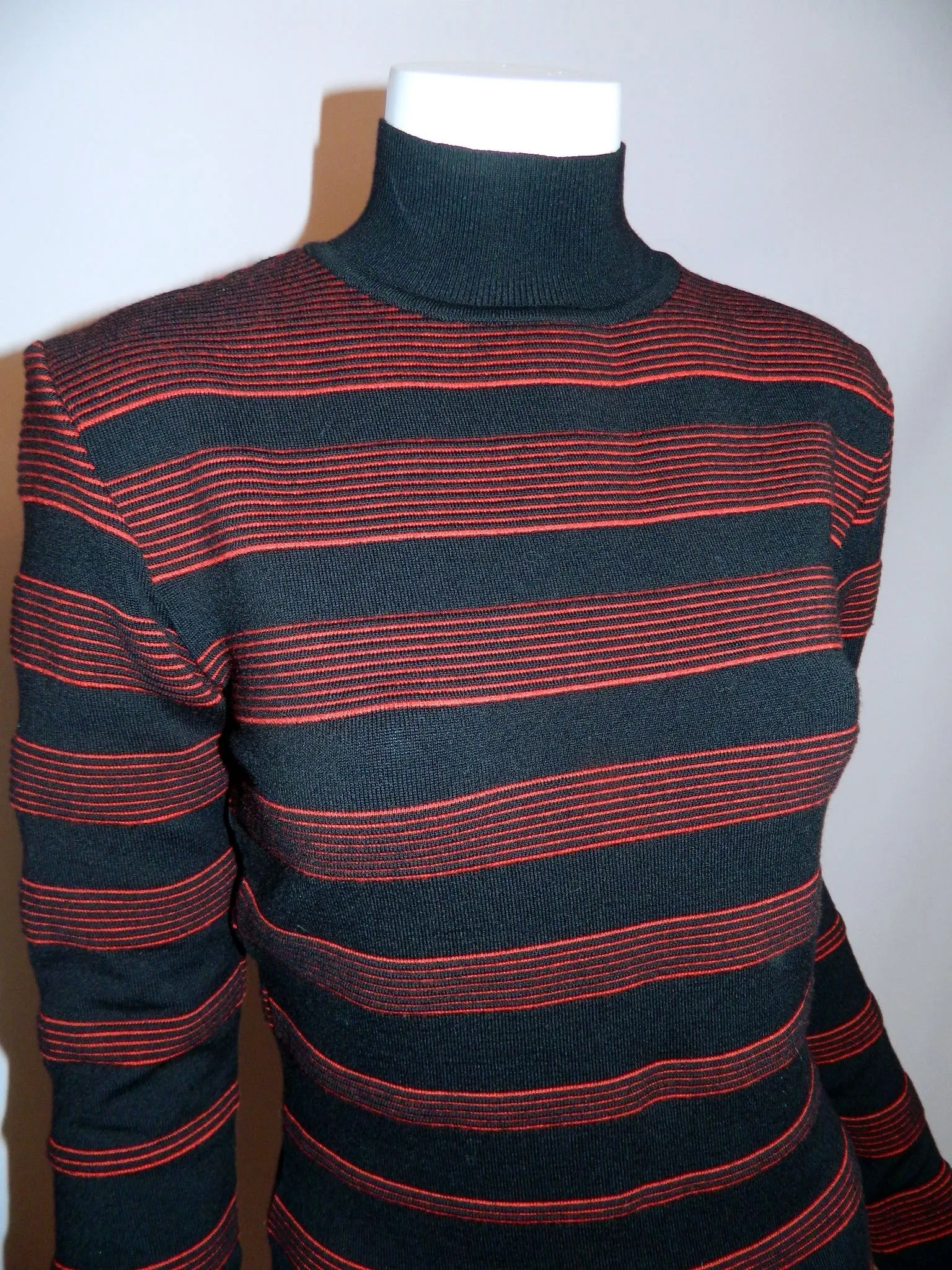 vintage 1980s dress Thierry Mugler by Alaia Bandage wool Body Con knit OSFM