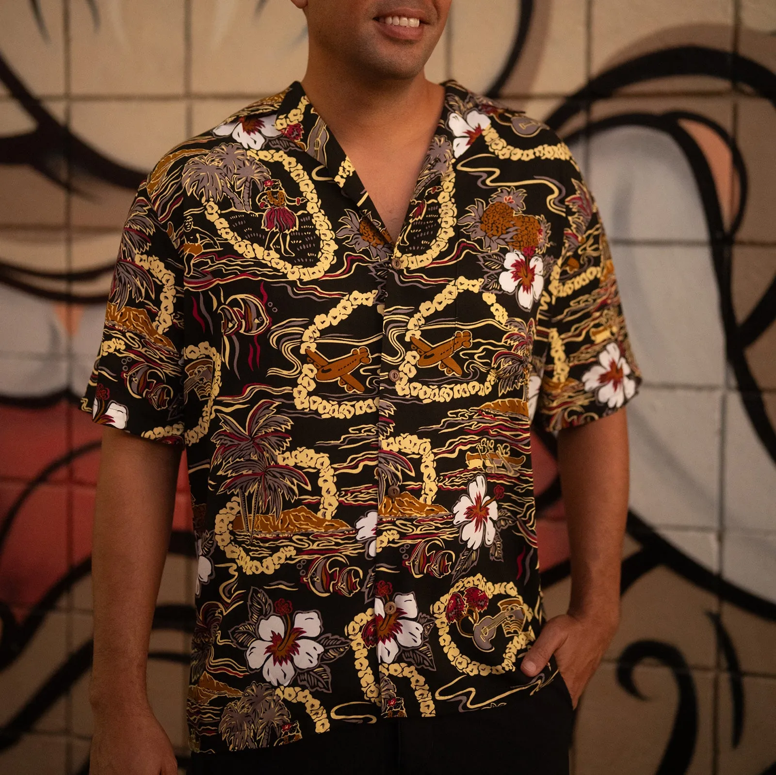 Vintage Scenic Aloha Shirt