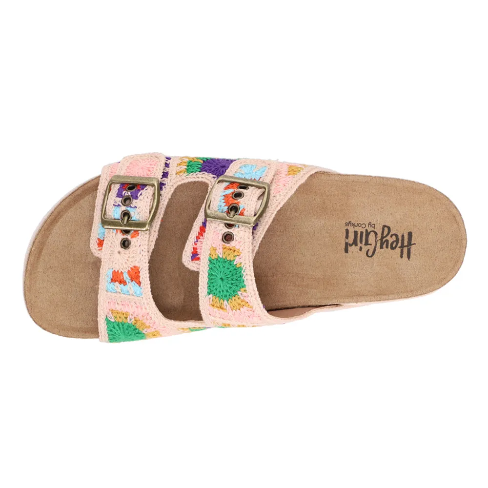 Wannabe Floral Platform Slide Sandals