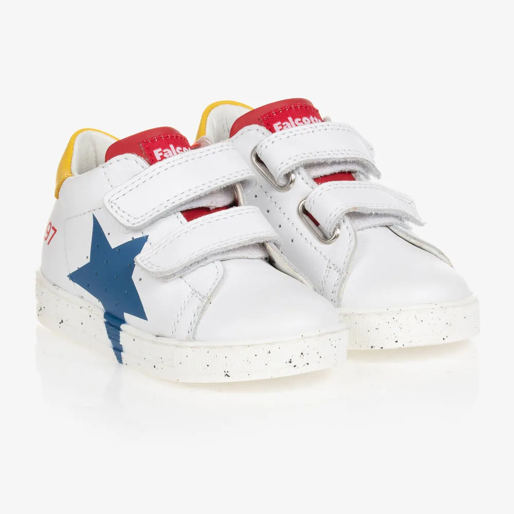 White & Blue Star Trainers