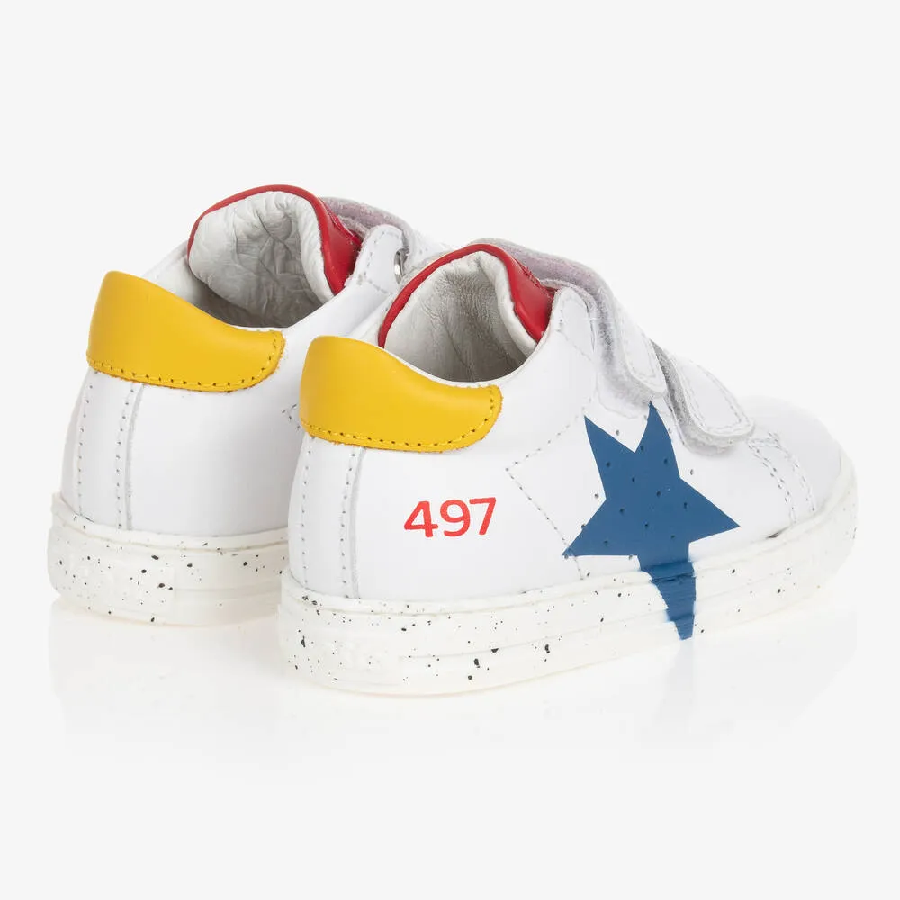 White & Blue Star Trainers