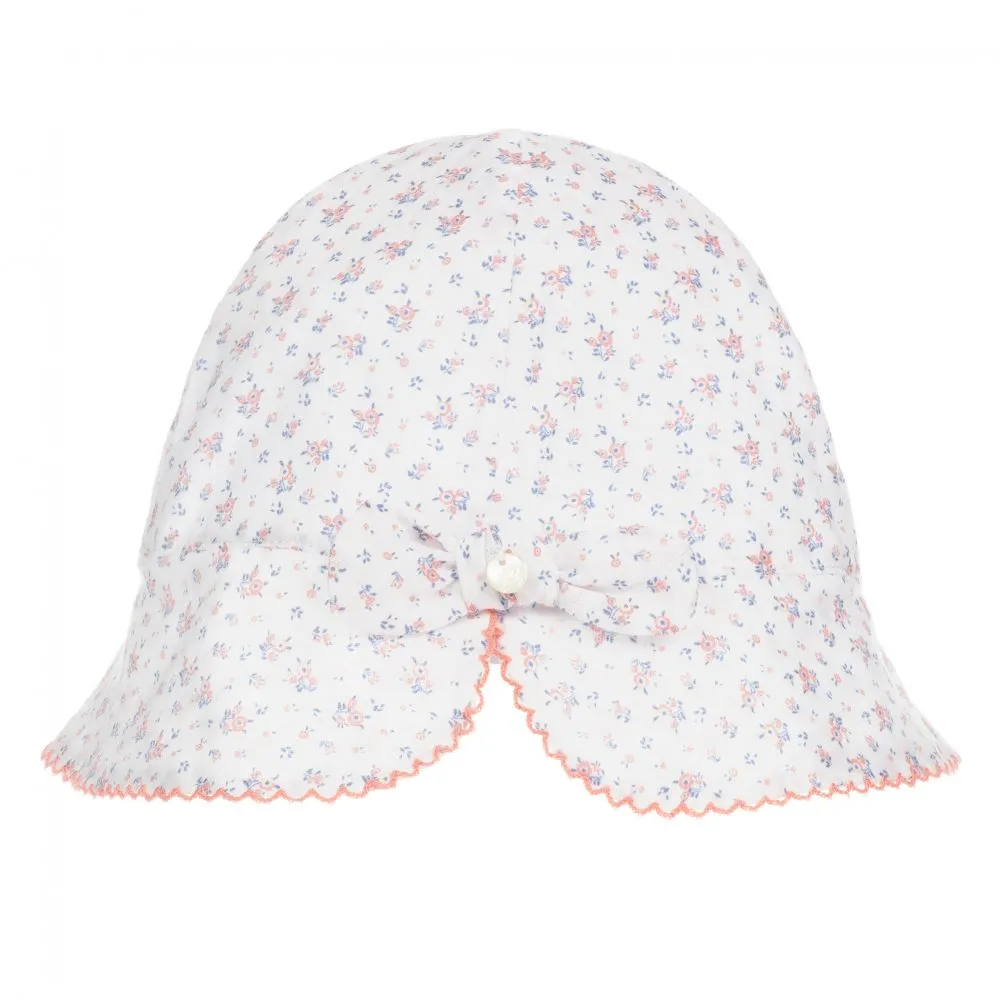 White & Pink Cotton Hat