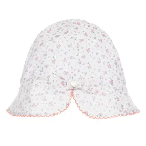 White & Pink Cotton Hat