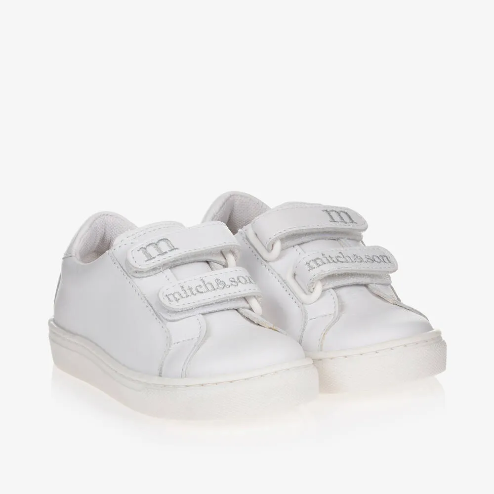 White Leather Logo Trainers