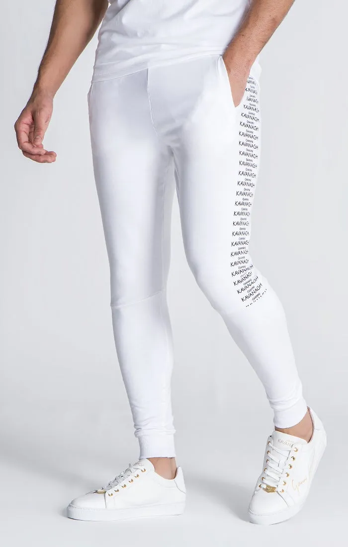 White Script Leggings