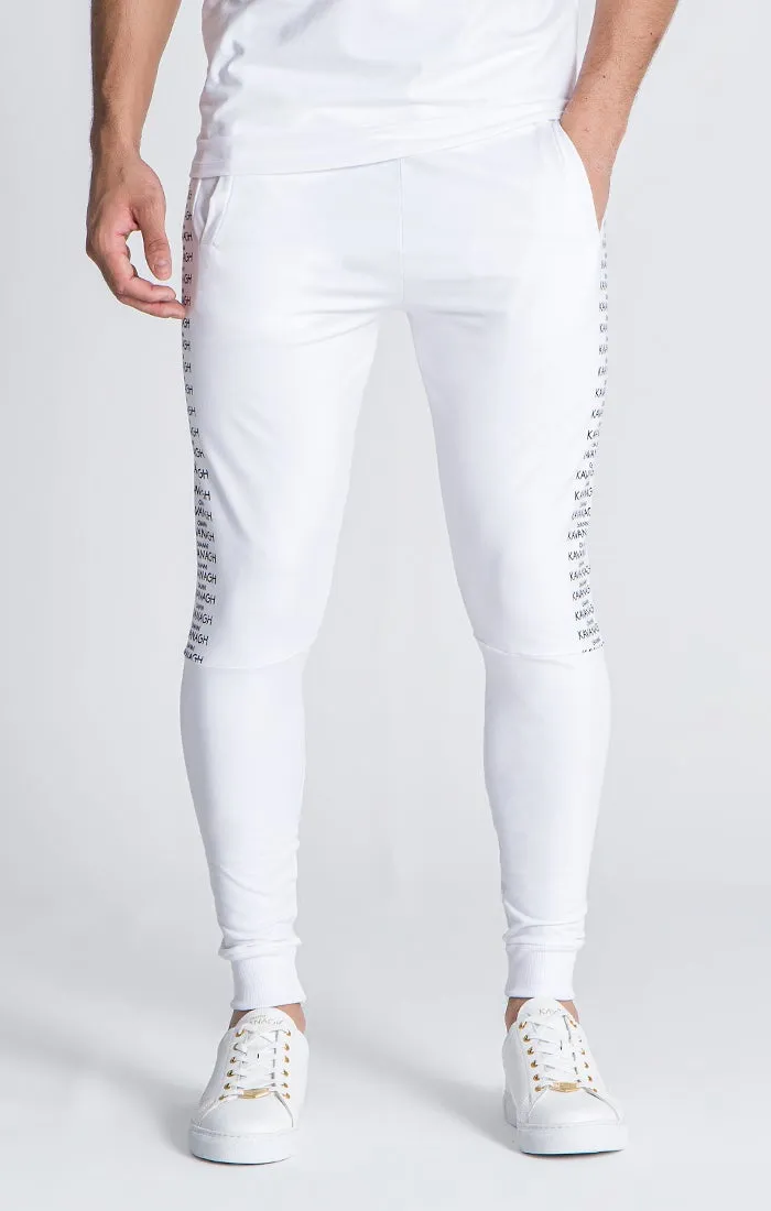 White Script Leggings