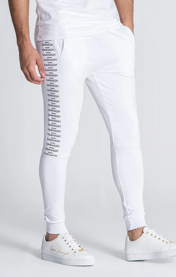 White Script Leggings