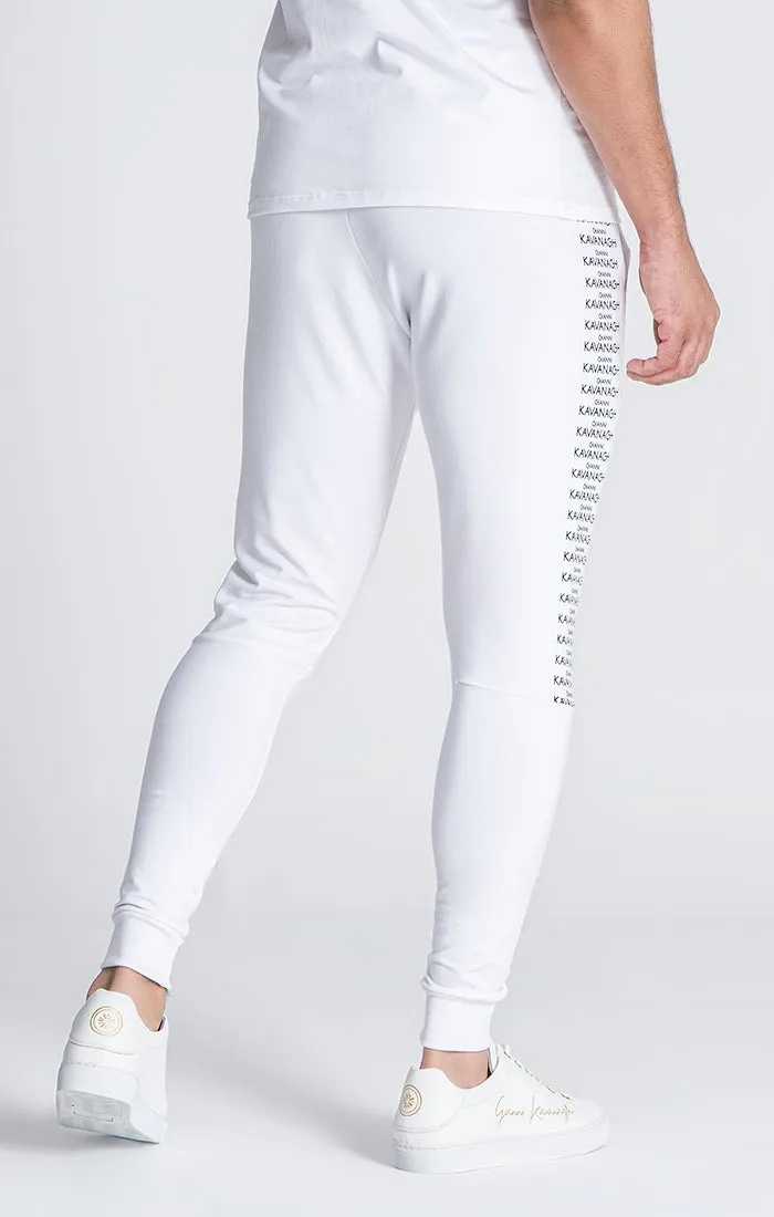 White Script Leggings