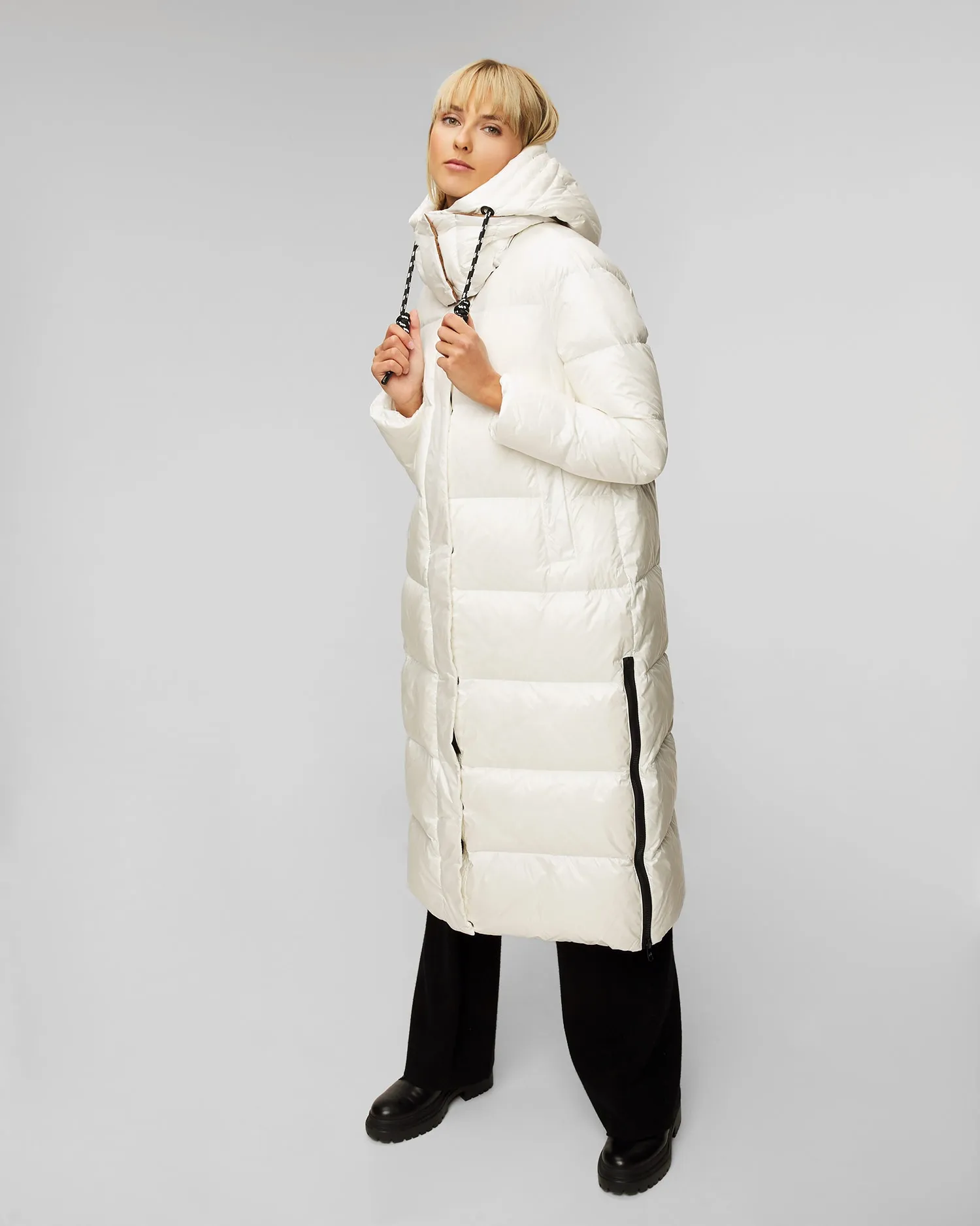 White women's down coat Deha d93583-18001