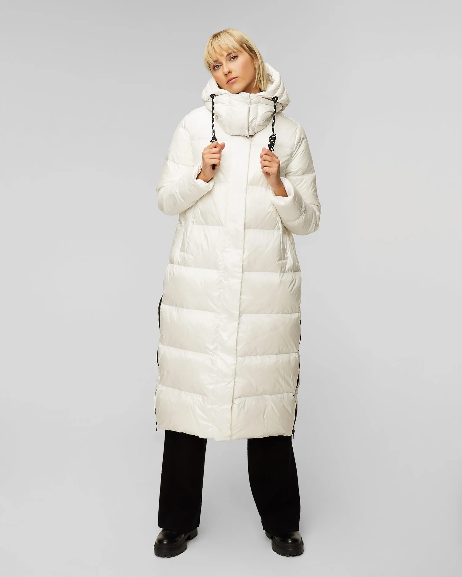 White women's down coat Deha d93583-18001