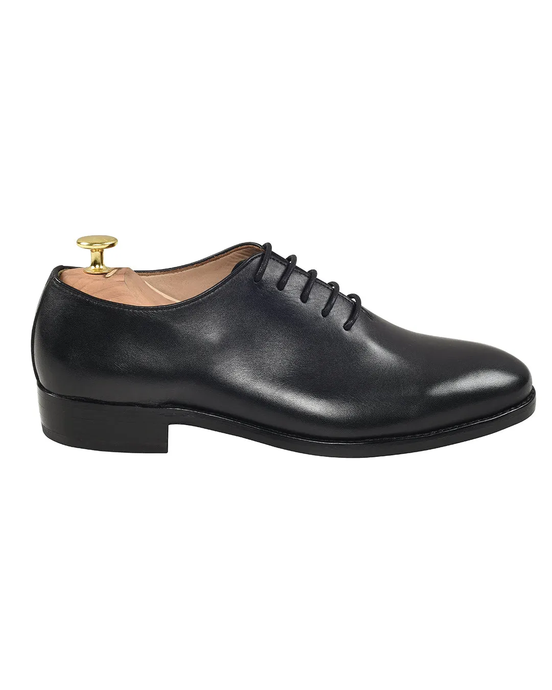 Black Wholecut Oxford Shoes