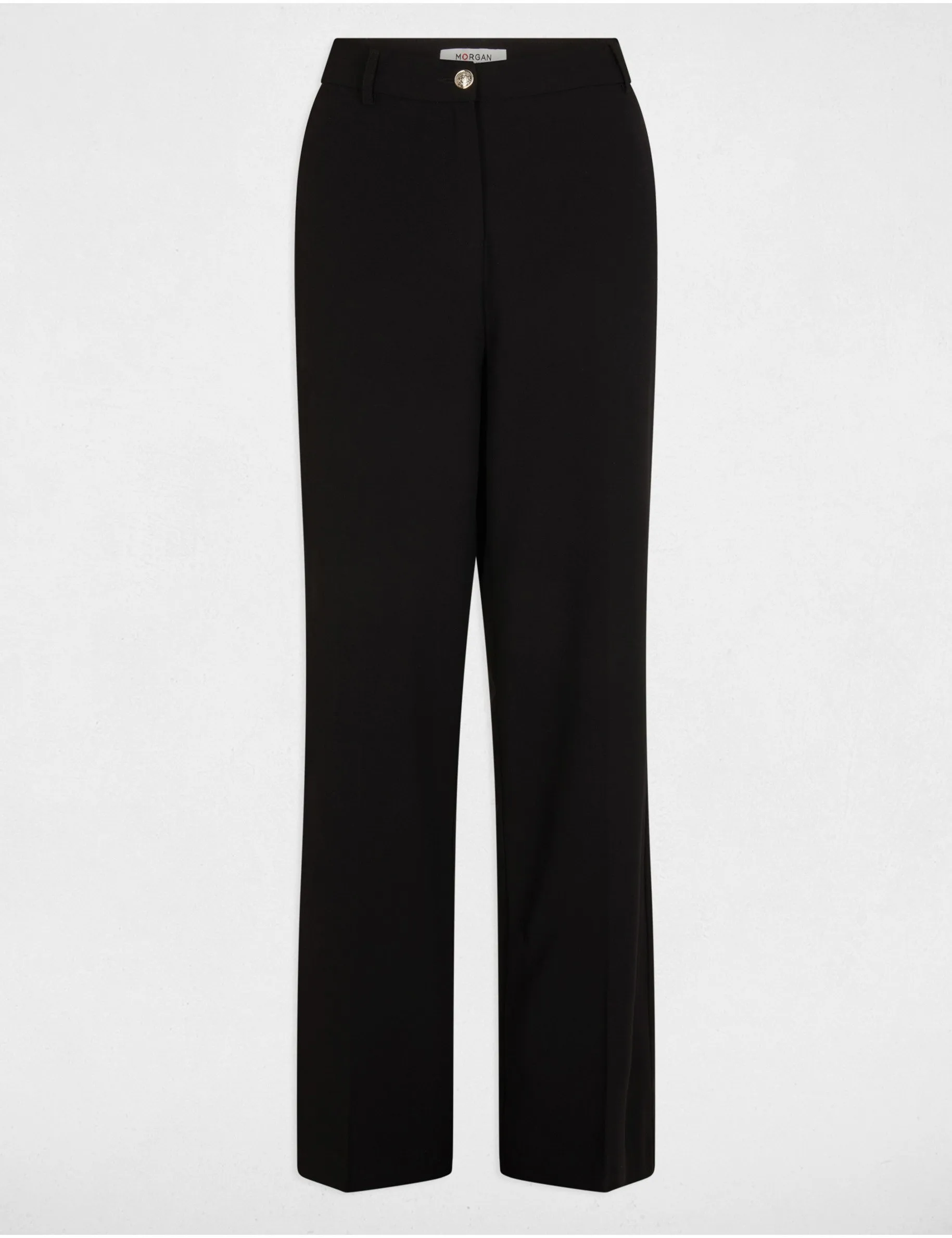 Wide leg trousers with darts black women