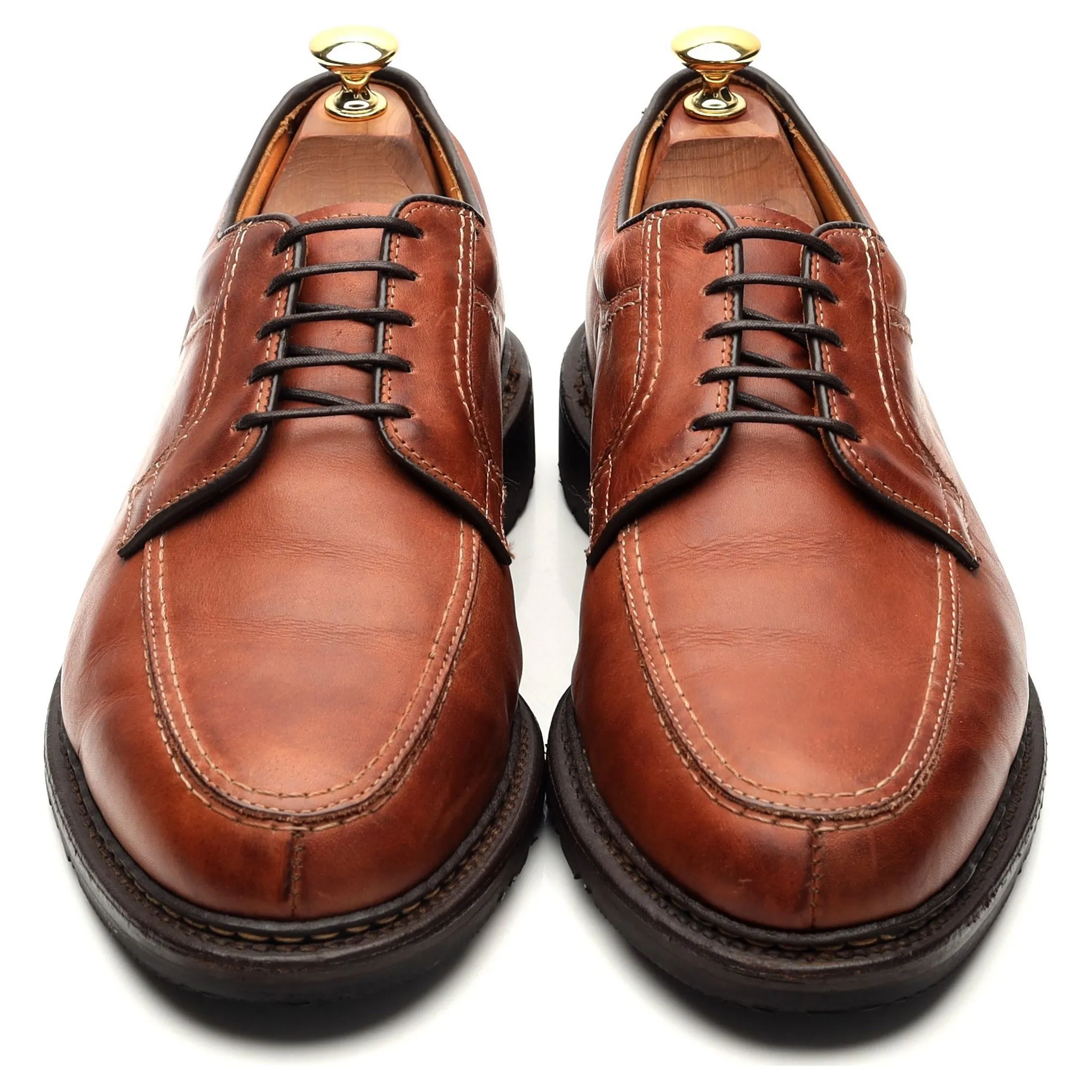 'Wilburt' Tan Brown Leather Split Toe Derby UK 9 US 9.5 EEE