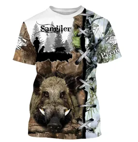 Wild Boar Hunting T-shirt, Personalized Gift for Hunters - CT29082220