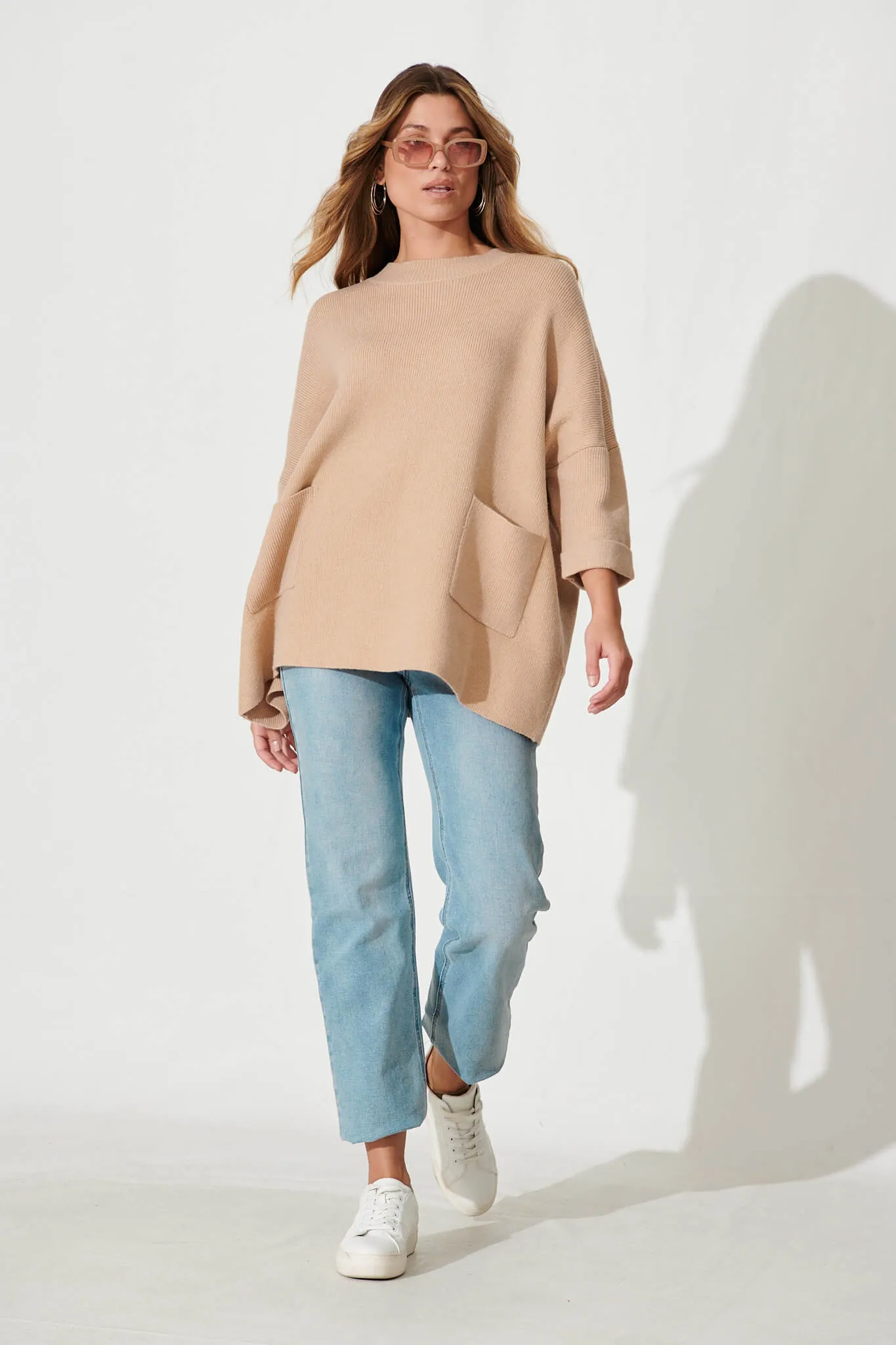 Winterberry Knit In Camel Wool Blend