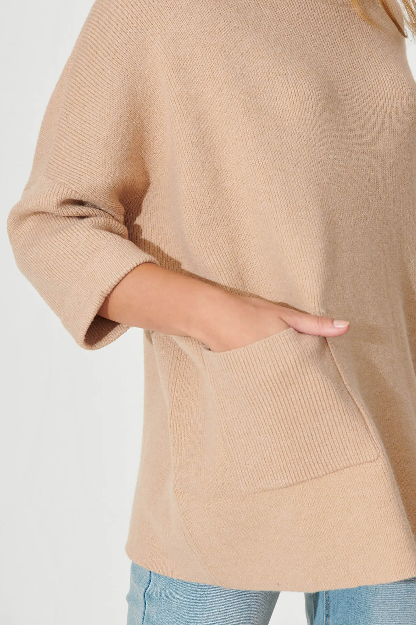 Winterberry Knit In Camel Wool Blend