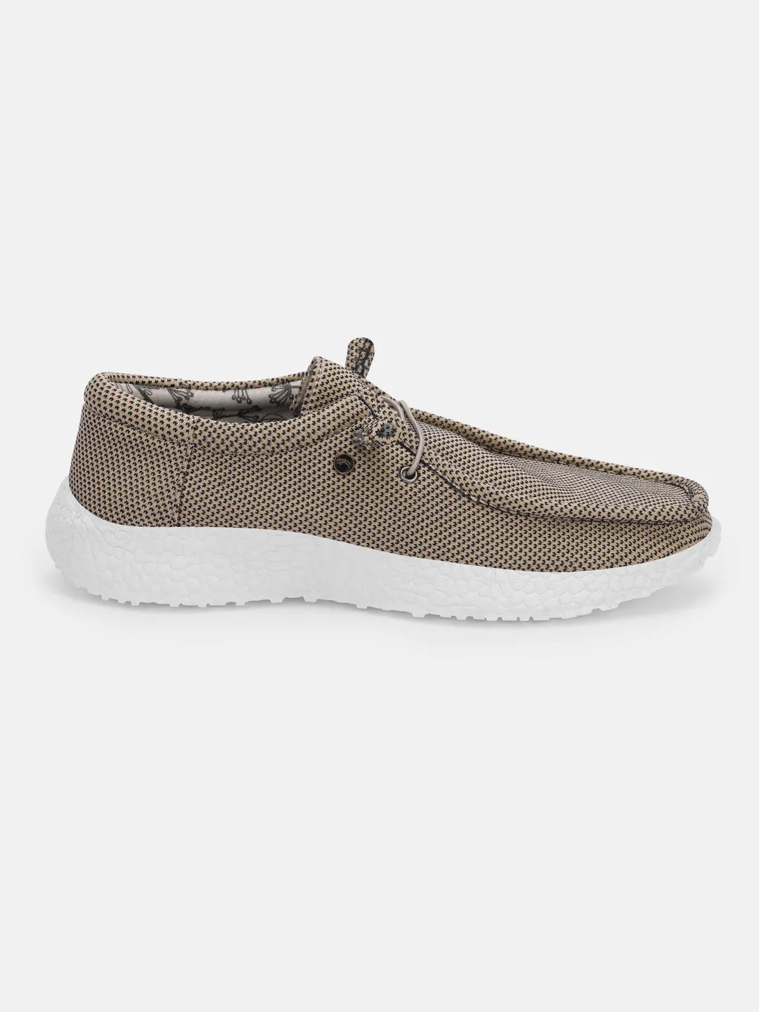 Women Beige Casual Canvas Slip-On Sneakers Shoes