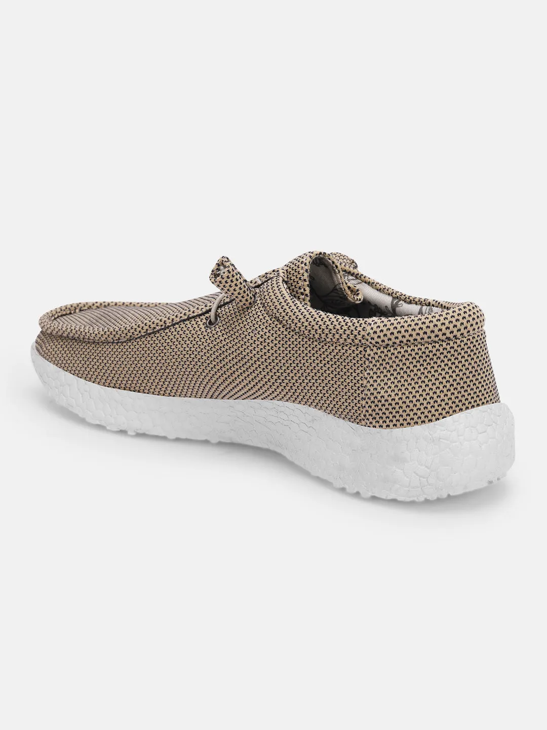 Women Beige Casual Canvas Slip-On Sneakers Shoes