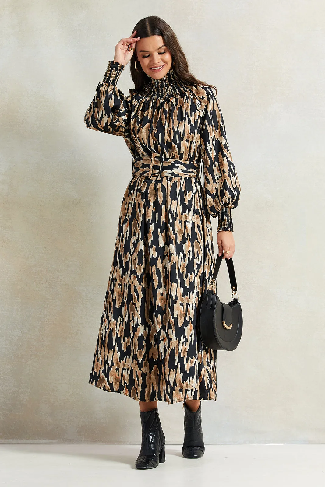 Women Black Printed Dress