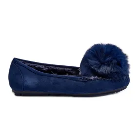 Blue Novas Fur Women's Moccasins