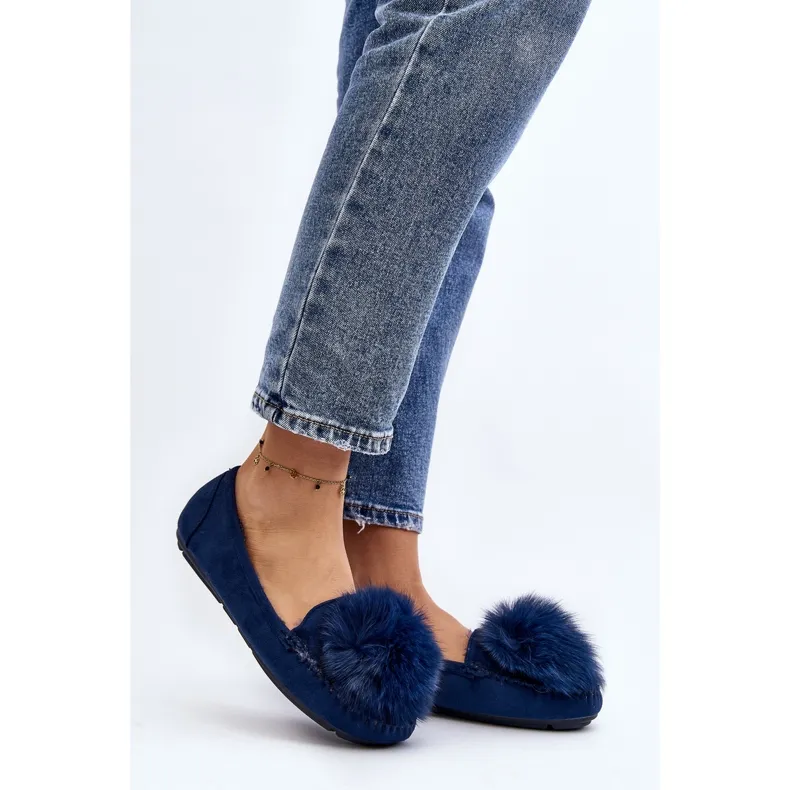 Blue Novas Fur Women's Moccasins