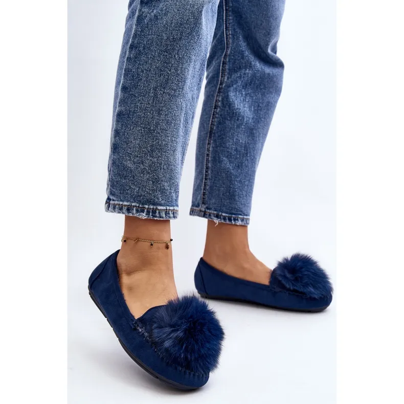 Blue Novas Fur Women's Moccasins