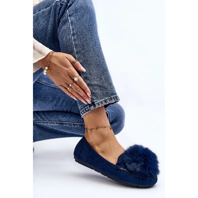 Blue Novas Fur Women's Moccasins