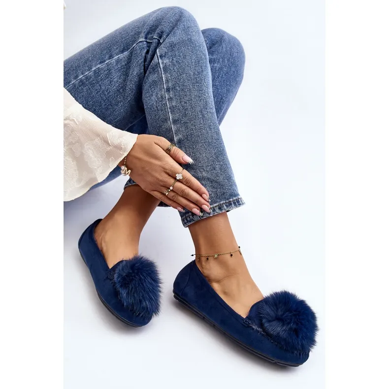 Blue Novas Fur Women's Moccasins