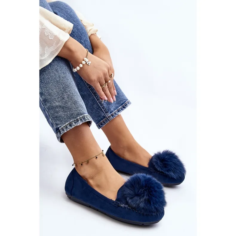 Blue Novas Fur Women's Moccasins