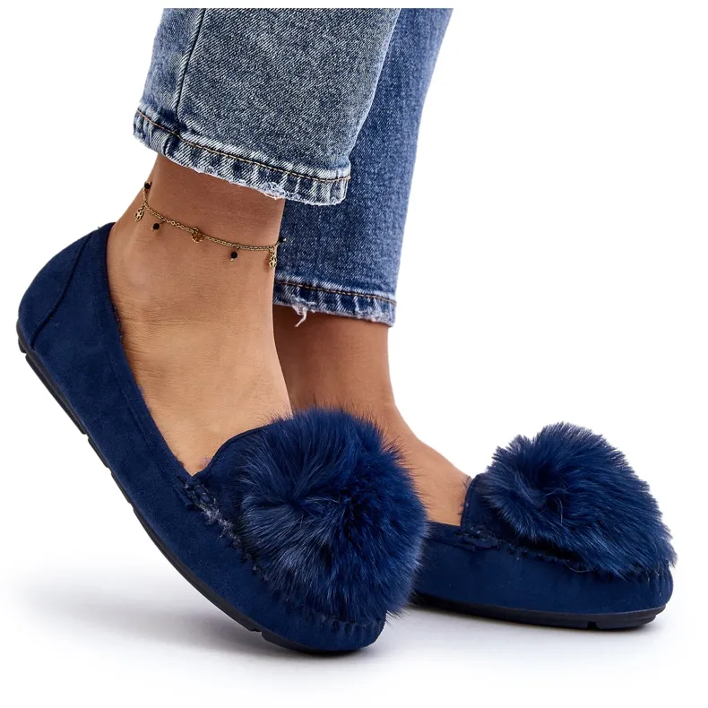 Blue Novas Fur Women's Moccasins