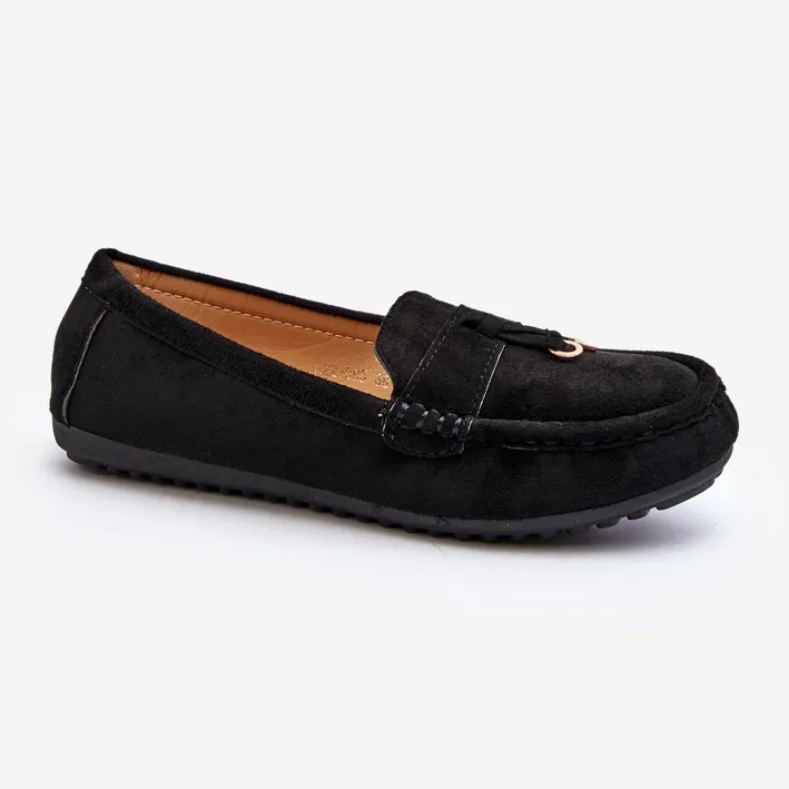 Black Suede Women's Classic Moccasins by Ontala