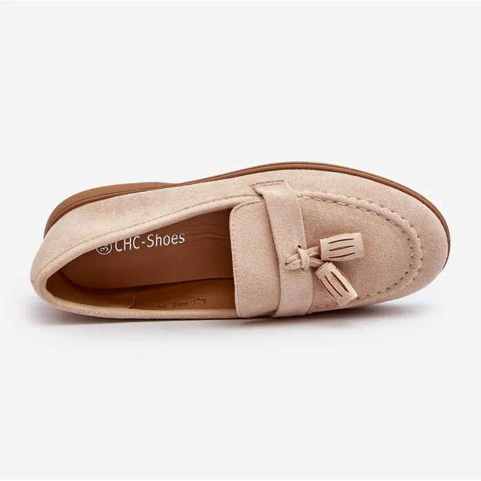 Beige Suede Women's Moccasins by Dansitu