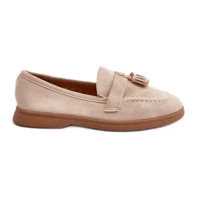 Beige Suede Women's Moccasins by Dansitu