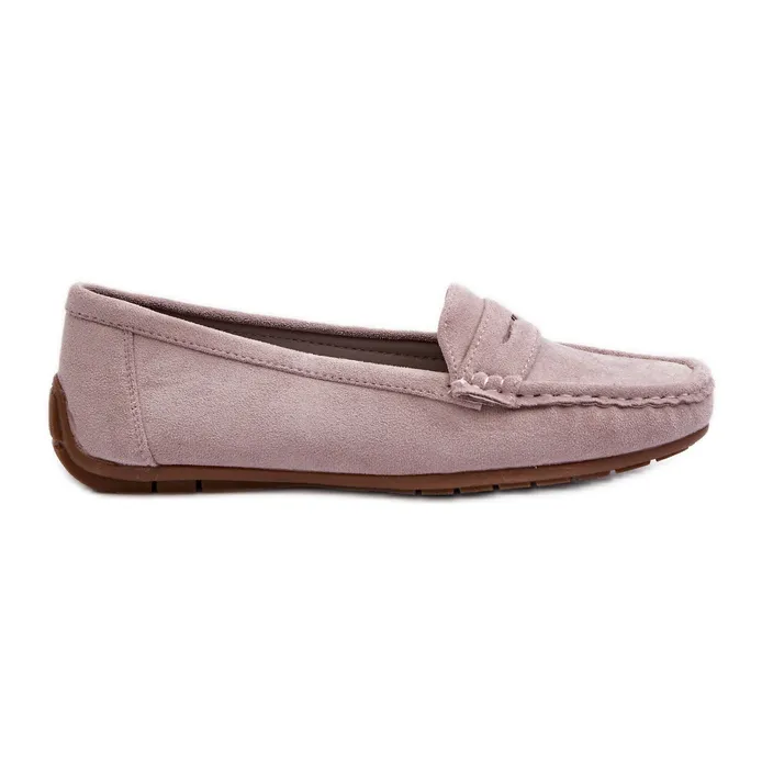 Women's Suede Moccasins Purple Lenvie violet