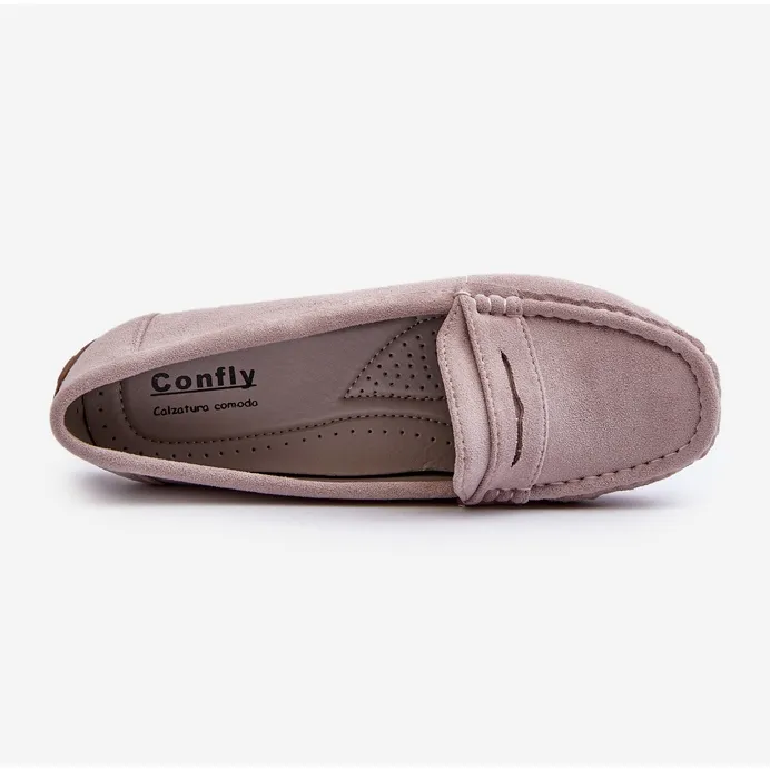 Women's Suede Moccasins Purple Lenvie violet