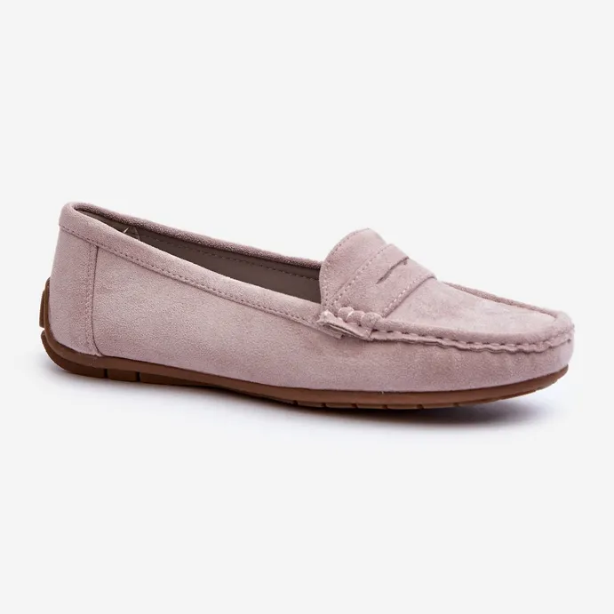 Women's Suede Moccasins Purple Lenvie violet