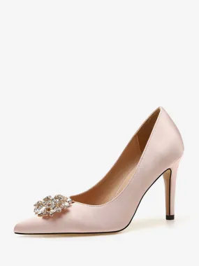 Women's Evening Heels Bridal Pumps with Rhinestones