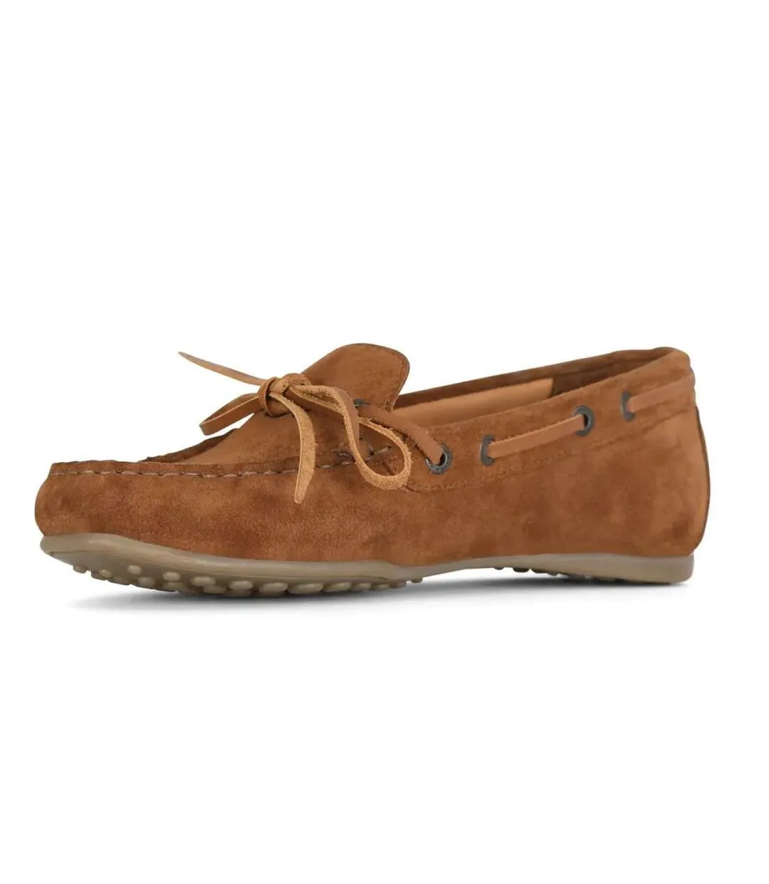 Sofia Suede Moccasins Tan Moretta