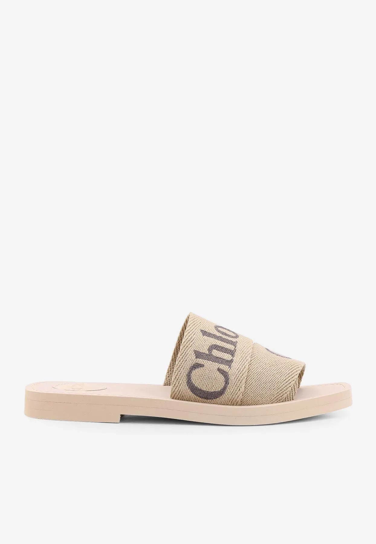 Woody Logo Flat Sandals