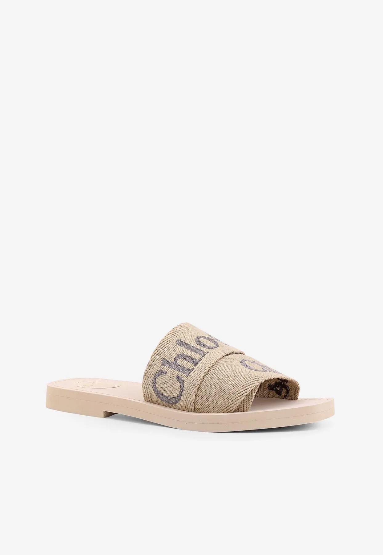 Woody Logo Flat Sandals