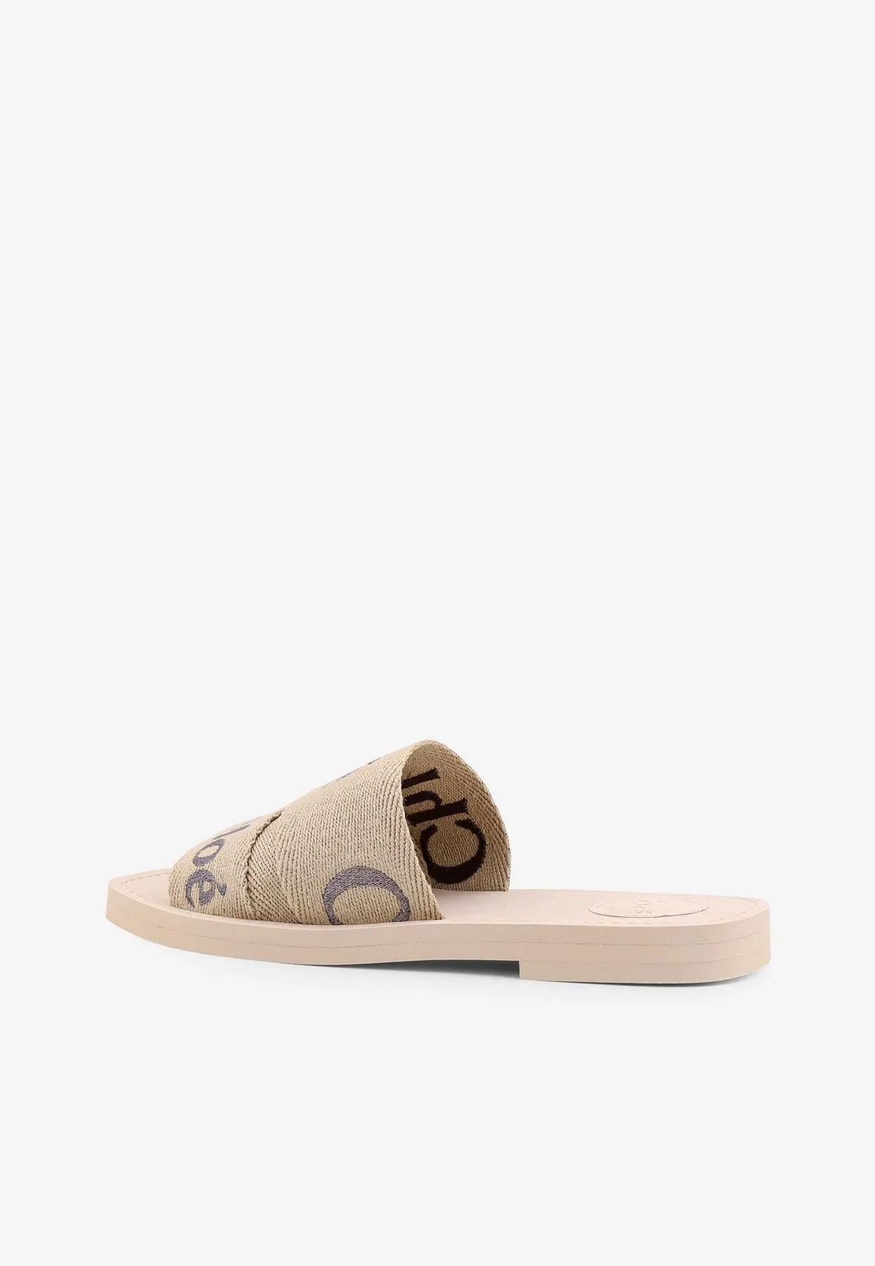 Woody Logo Flat Sandals