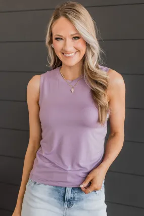 Wrapped Around My Finger Knit Tank Top- Lilac