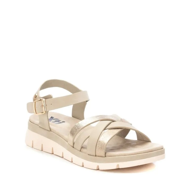 XTI 142704 Women's Flat Golden Sandals