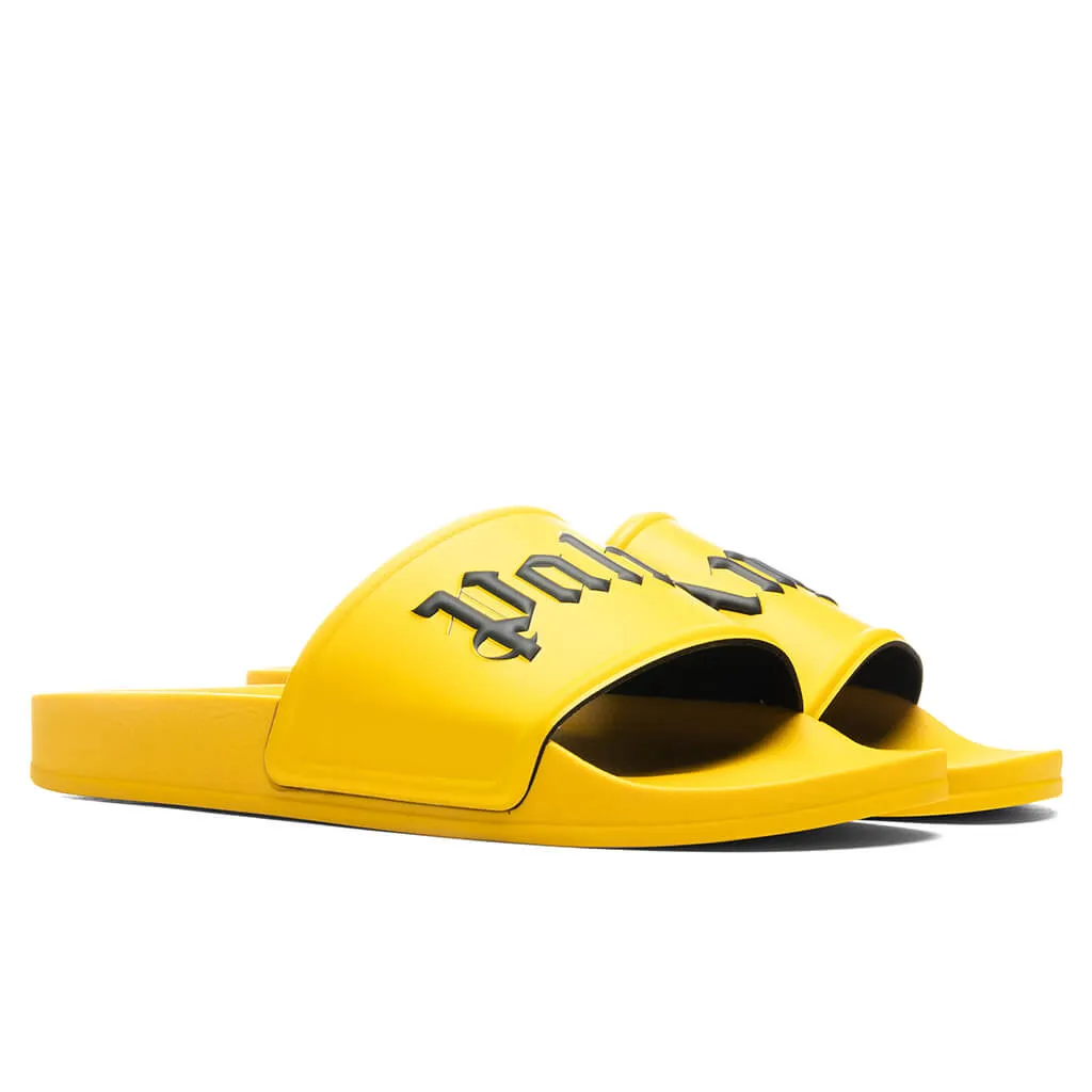 Yellow and Black Pool Slide