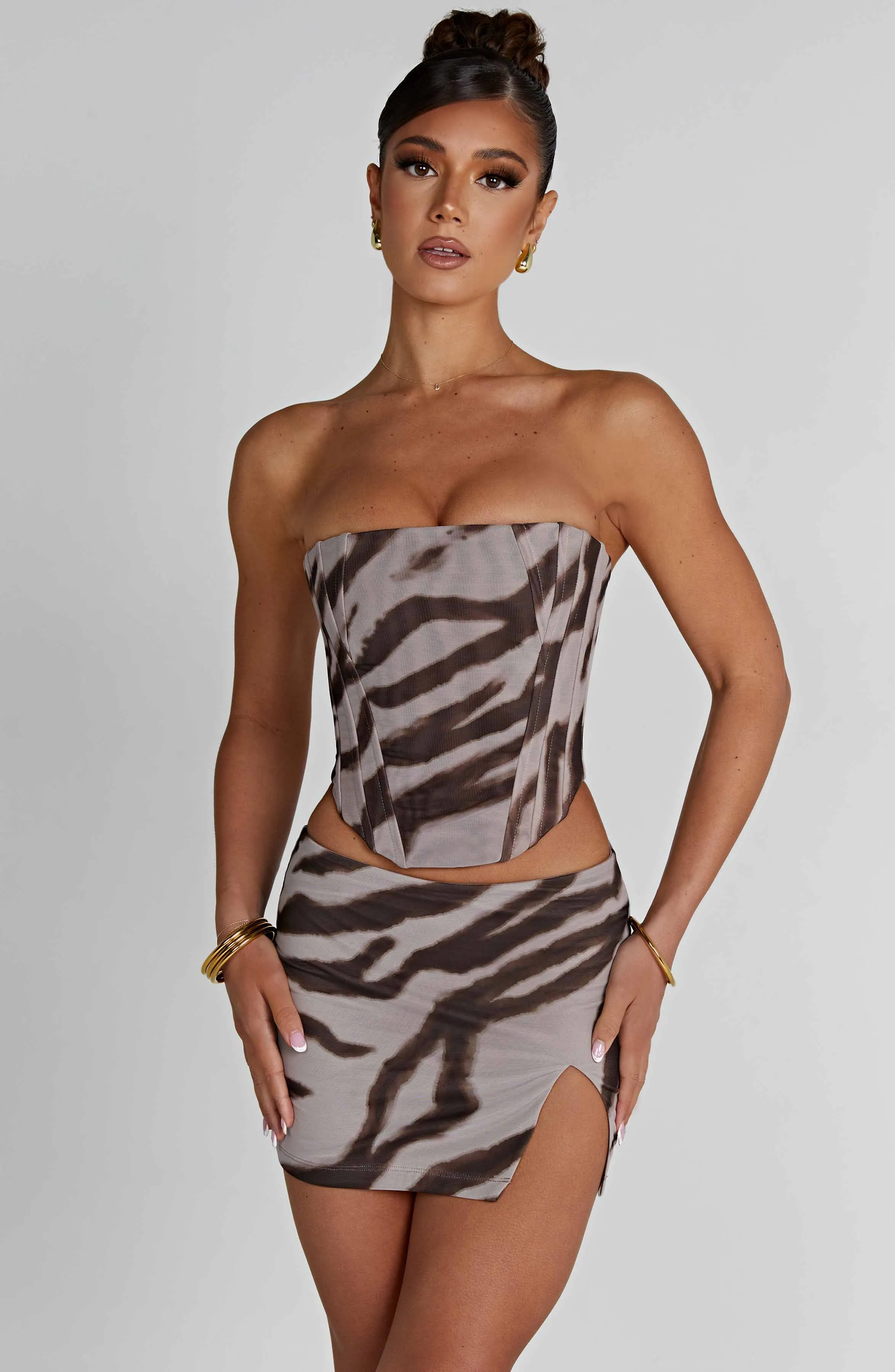 Zebra Print Cami Corset